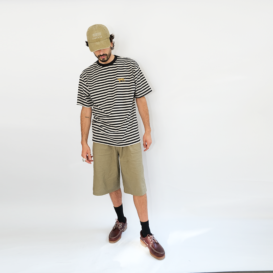 Stripes Tiger T | Stone and Black | Oversize