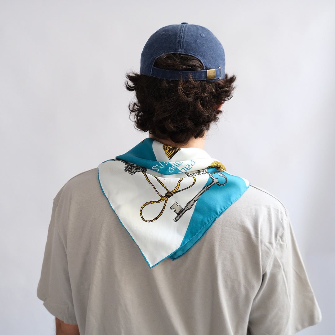 Hotel Keys | Silk Foulard | Turquoise and Stone