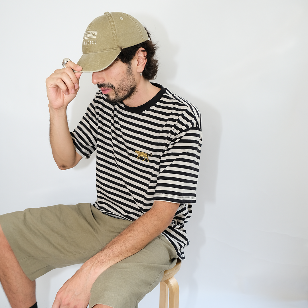 Washed Light Green Cap | Embroidered Paradise