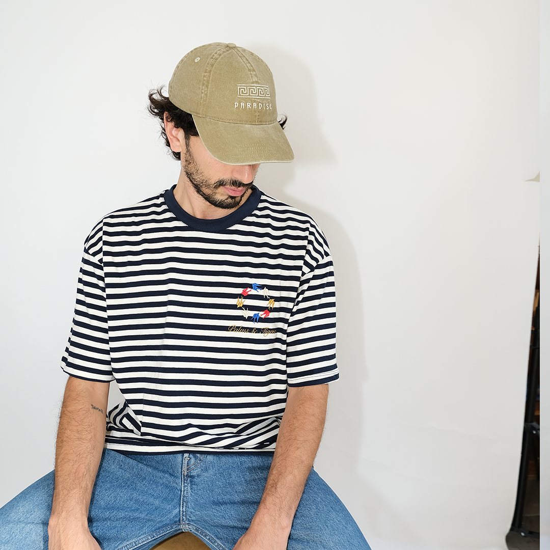 Washed Light Green Cap | Embroidered Paradise