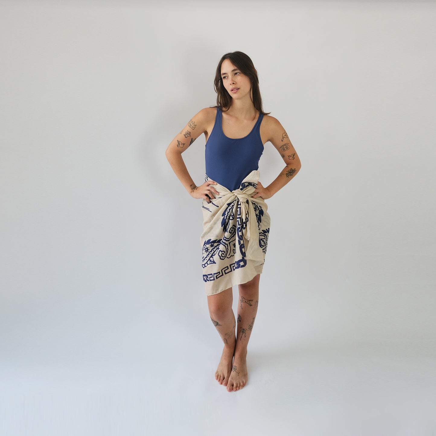 Pareau "Love Birds" | Sarong Beachwear | Silk& Cotton