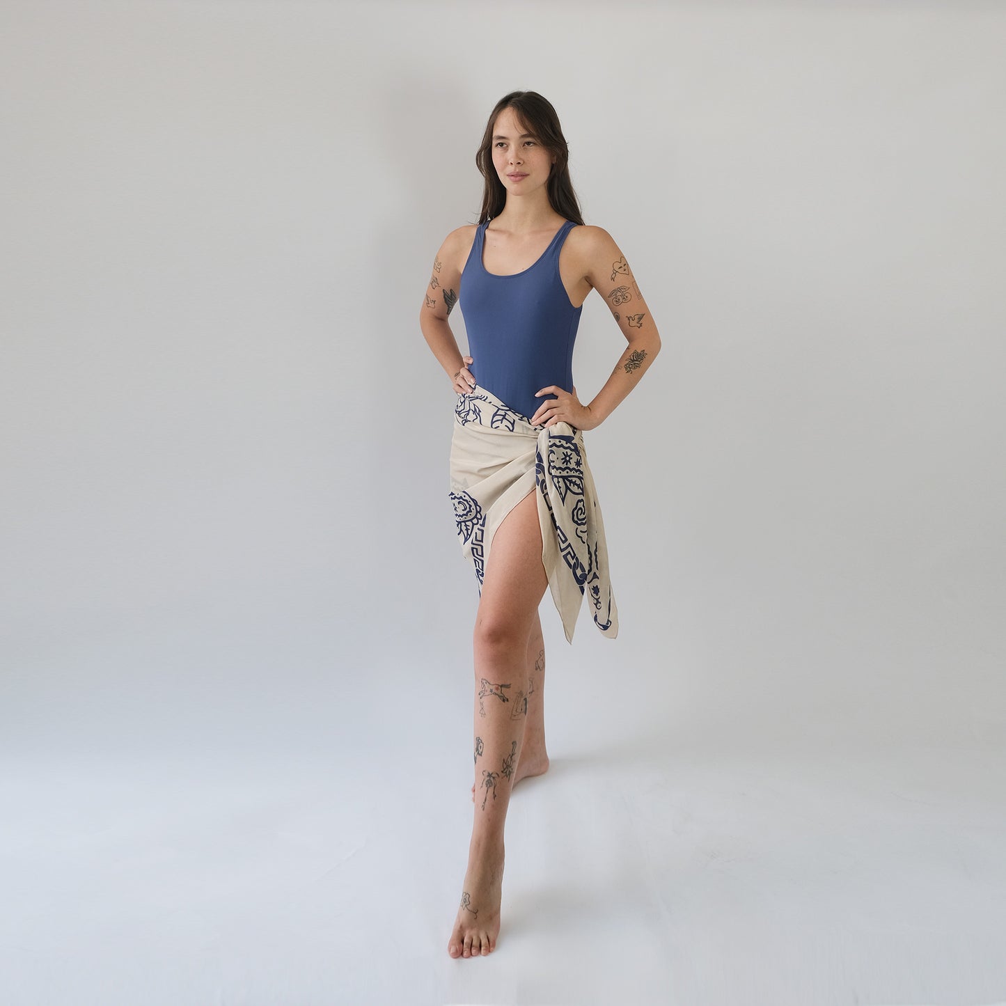 Pareau "Love Birds" | Sarong Beachwear | Silk& Cotton