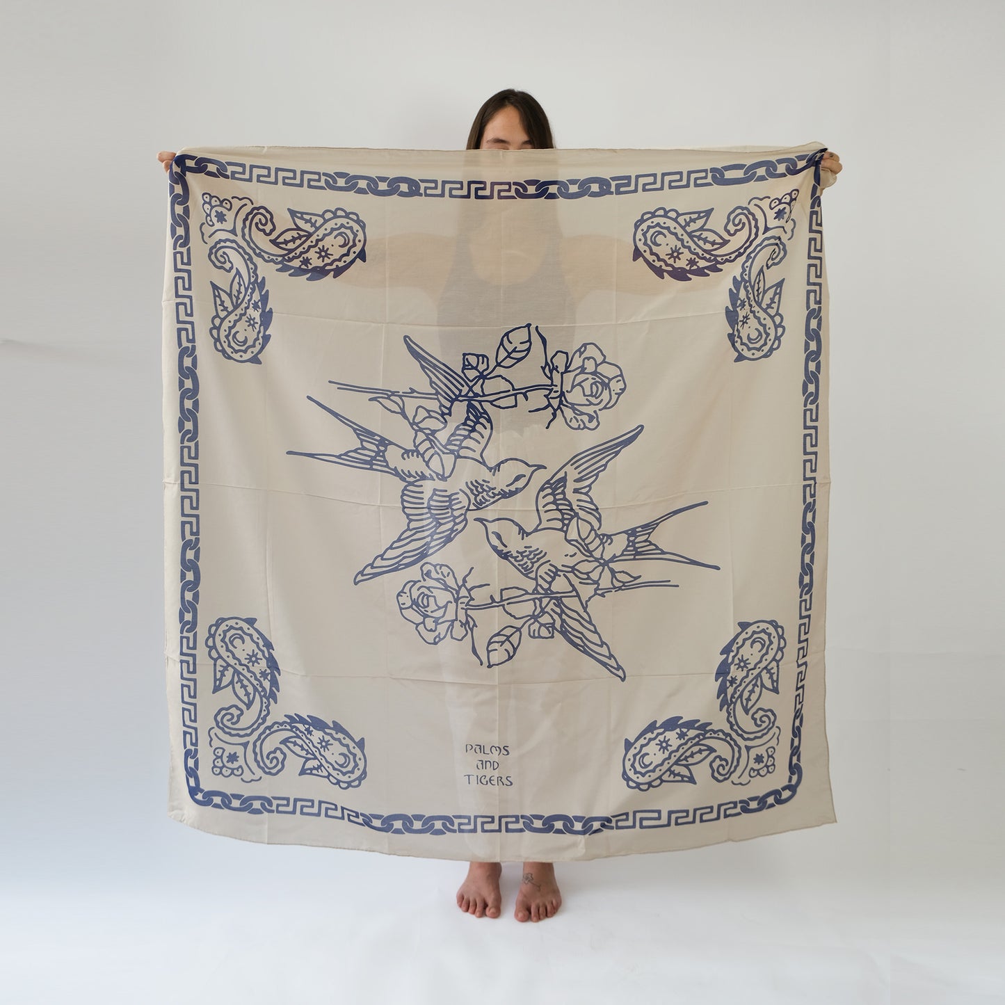 Pareau "Love Birds" | Sarong Beachwear | Silk& Cotton