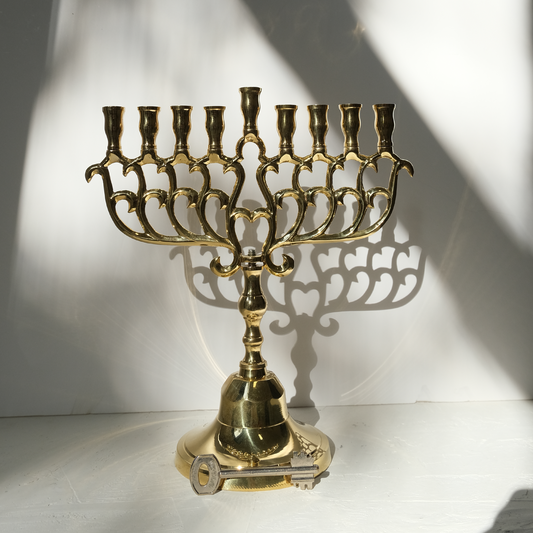 חנוכיה עיטורים | נחושת | גודל גדול