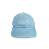 Jeans Cap in Light Blue with White Embroidery