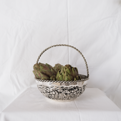 סלסלה גפנים | נחושת מצופה כסף