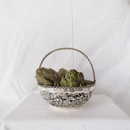 סלסלה גפנים | נחושת מצופה כסף