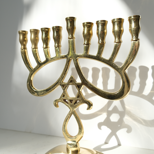 חנוכיה אליפסות| נחושת | גודל בינוני