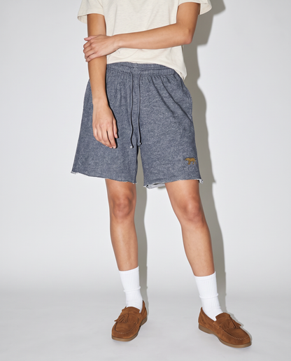 Logo Shorts- Blue Melange