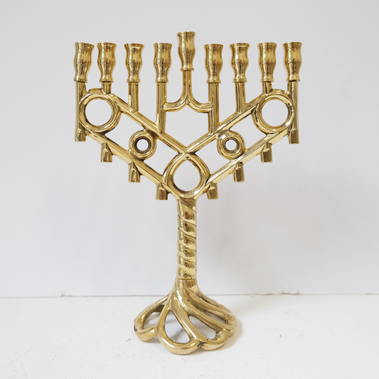 חנוכיה עיגולים | נחושת | גודל בינוני