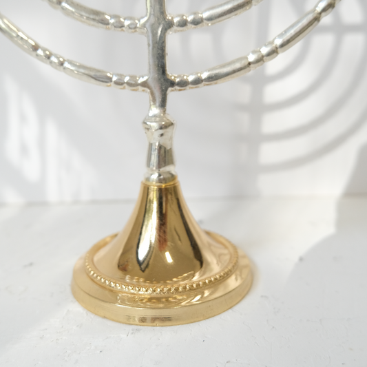 חנוכיה נבל | ציפוי זהב וכסף | גודל בינוני