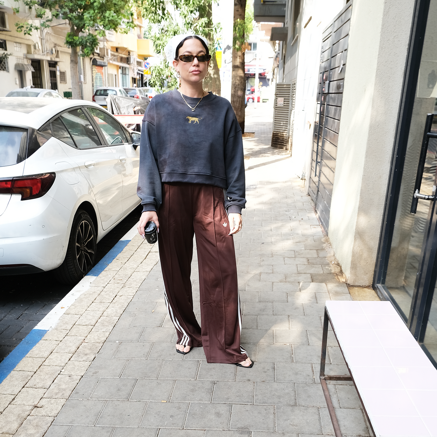 Tiger Sweater | Crop | Vintage Washed Navy