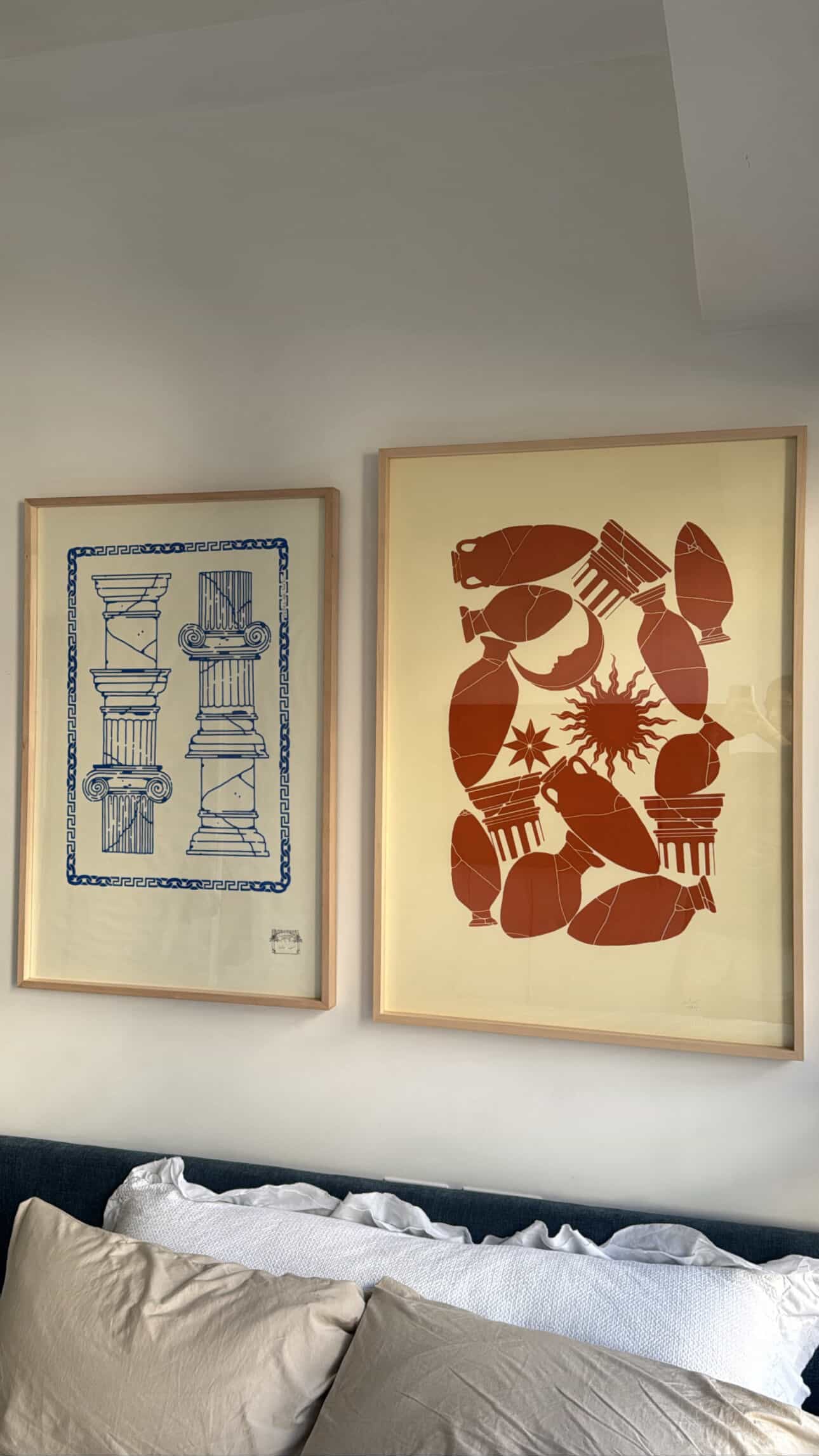 Greek Pillars Composition- Huge Screen Print