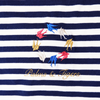 Stripes Blue Sailor T | Birds Embroidery |Oversize