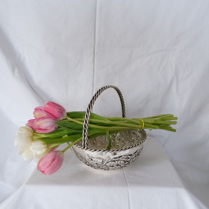 סלסלה גפנים | נחושת מצופה כסף