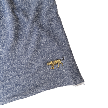 Logo Shorts- Blue Melange