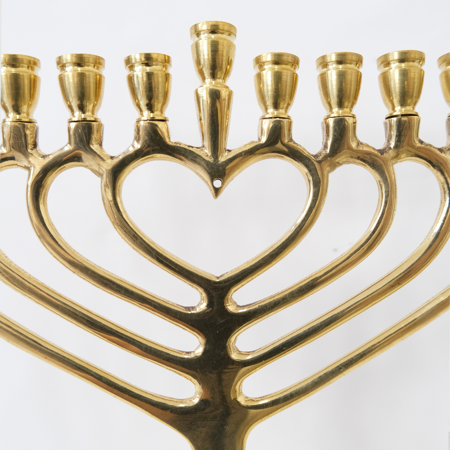 חנוכיה לב | נחושת | גודל קטן