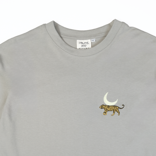 Tiger Moom T | Washed Grey | Oversize T