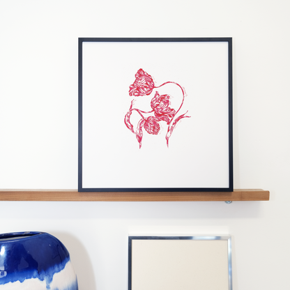 Red Tulips Framed