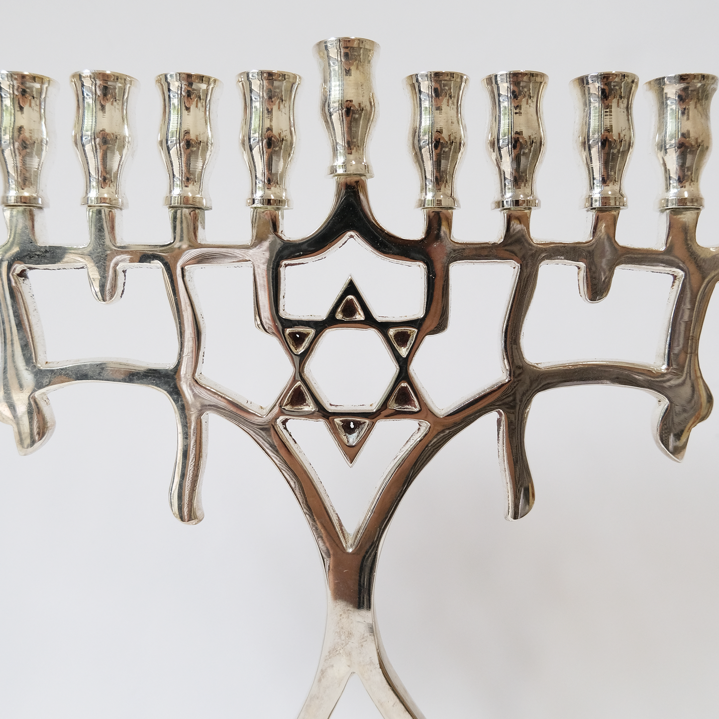 חנוכיה מסגרת | ציפוי כסף | גודל בינוני