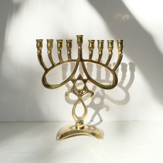 חנוכיה אליפסות| נחושת | גודל בינוני