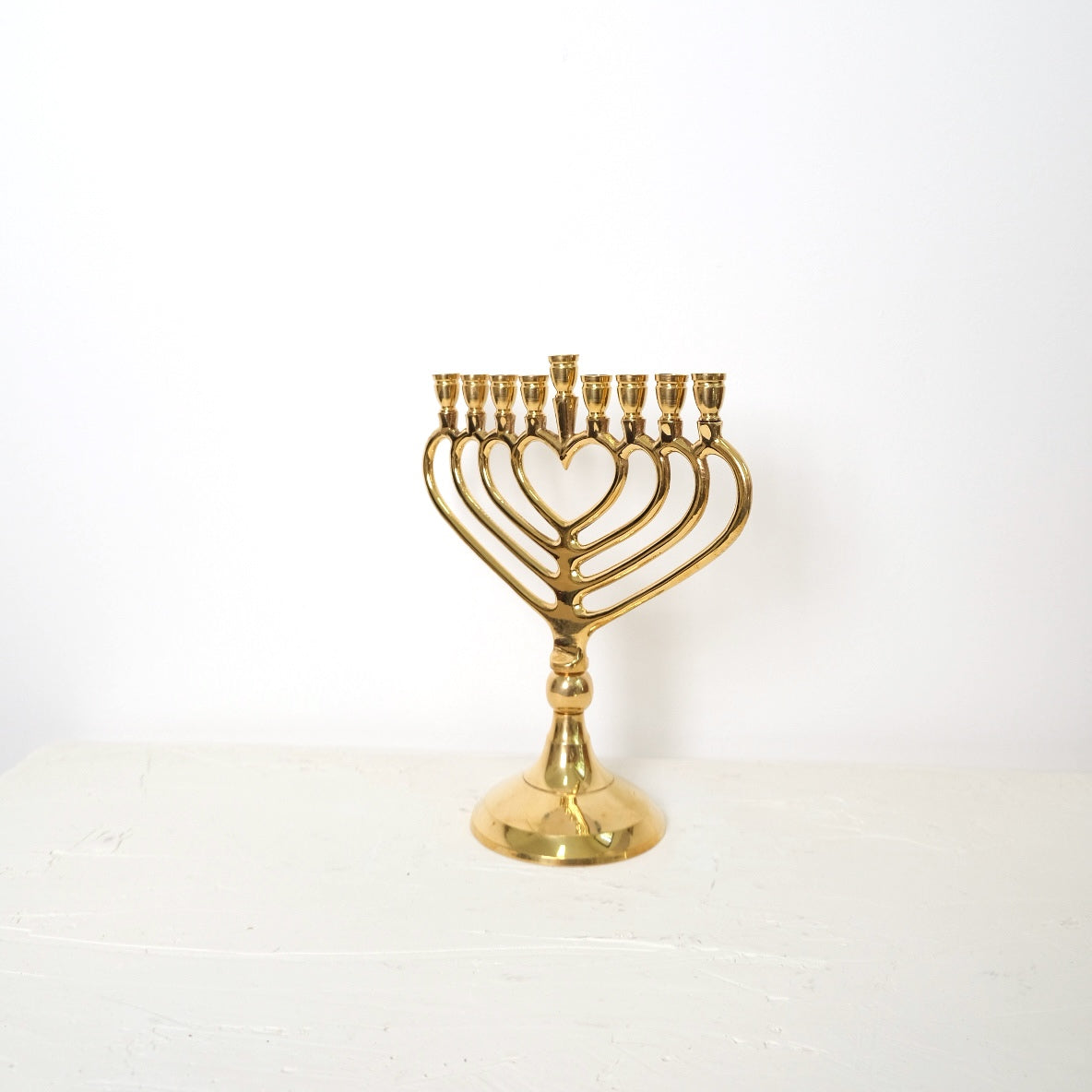 חנוכיה לב קטנה | נחושת