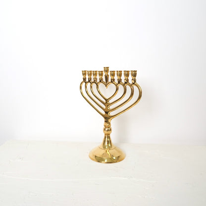 חנוכיה לב קטנה | נחושת
