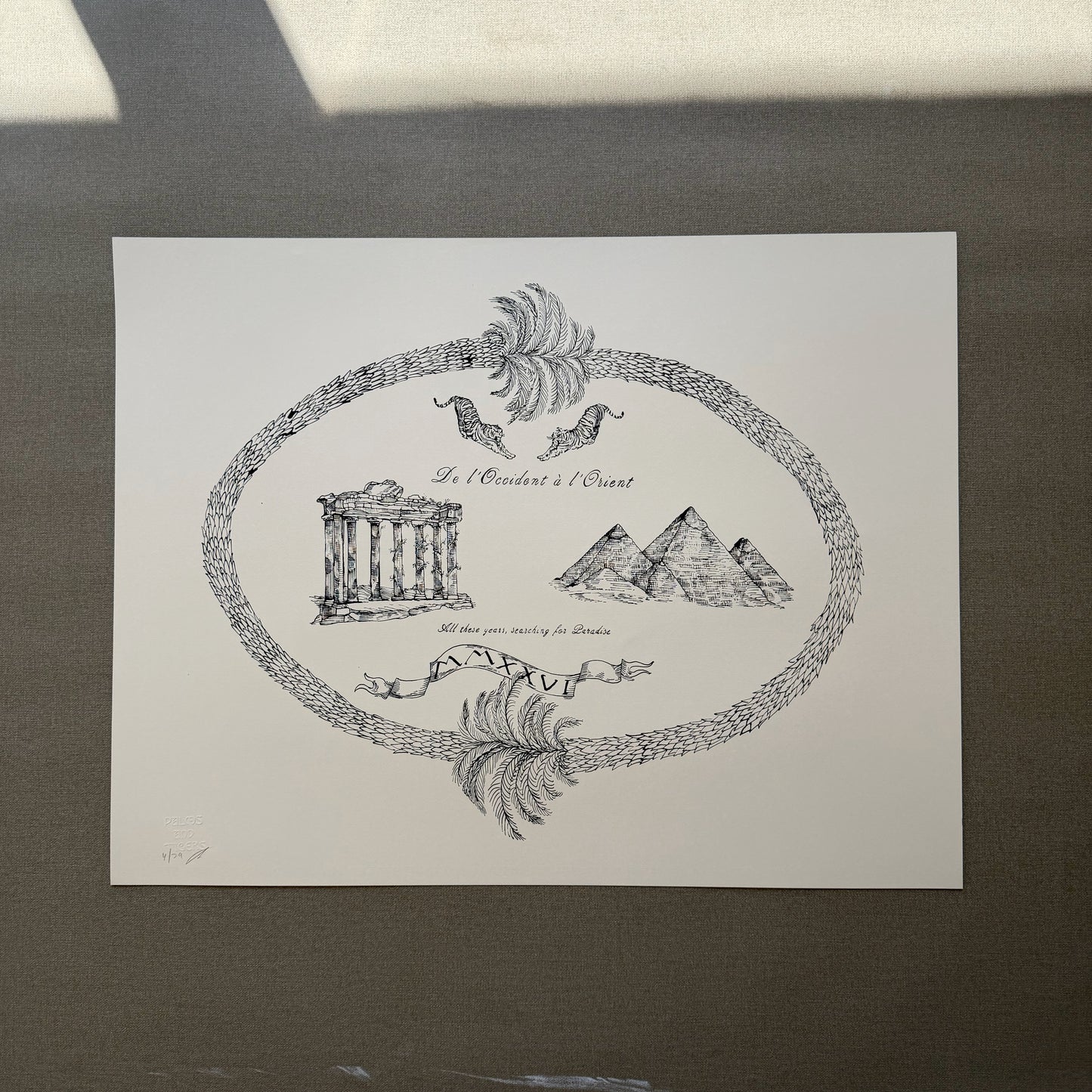 From west to East Screen Print