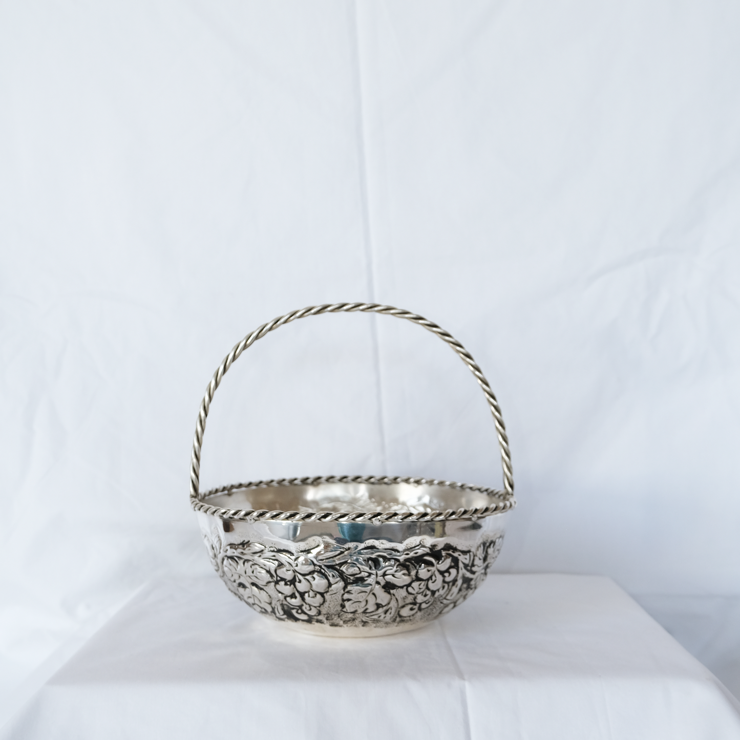 סלסלה גפנים | נחושת מצופה כסף