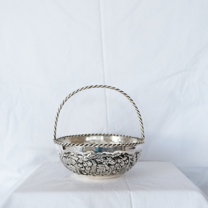 סלסלה גפנים | נחושת מצופה כסף