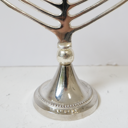 חנוכיה לב | ציפוי כסף | גודל קטן