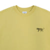 Logo T-Shirt in Yellow-Green with Embroidered Tigers and Palms
