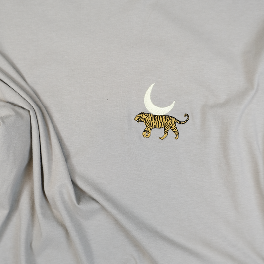 Tiger Moom T | Washed Grey | Oversize T