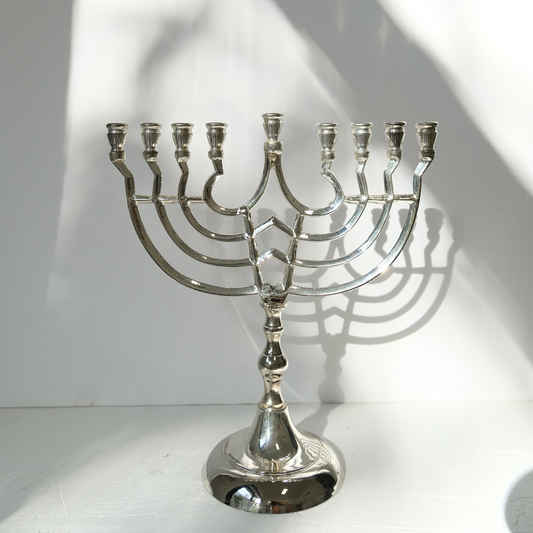 חנוכיה ארט דקו | ציפוי כסף | גודל בינוני