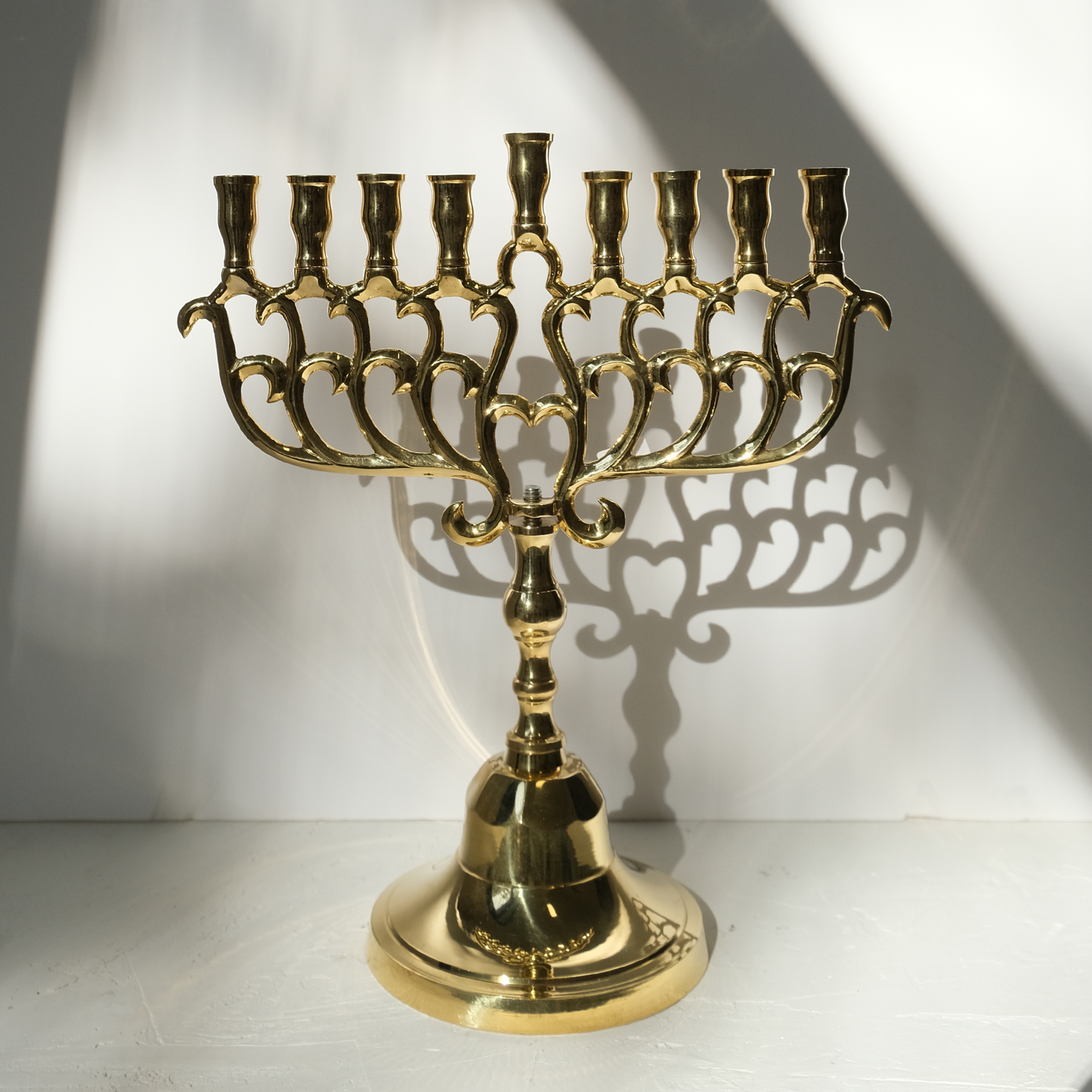 חנוכיה עיטורים | נחושת | גודל גדול