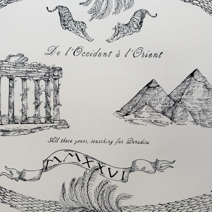 From west to East Screen Print
