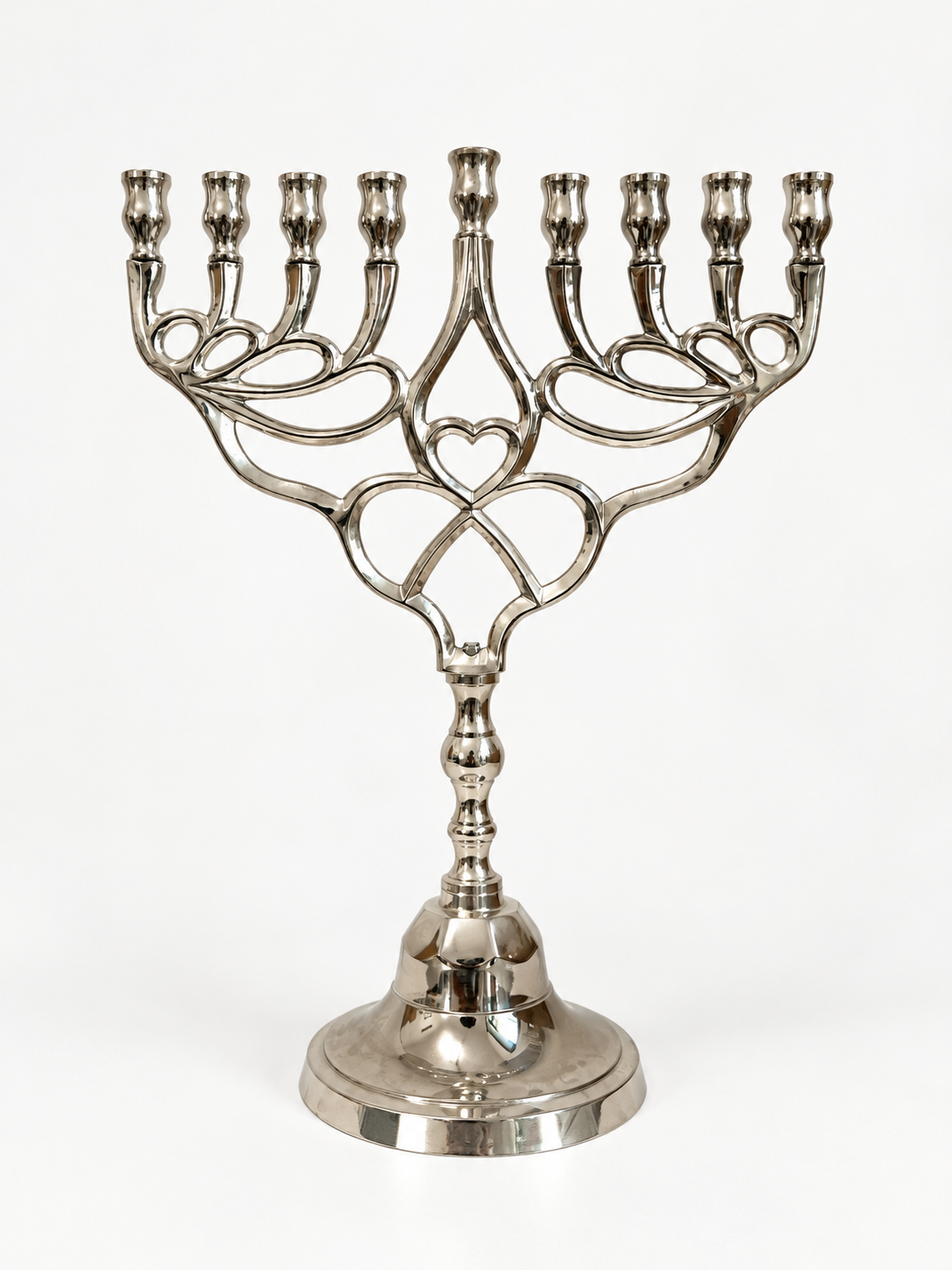 חנוכיה גבוהה לב | ציפוי כסף