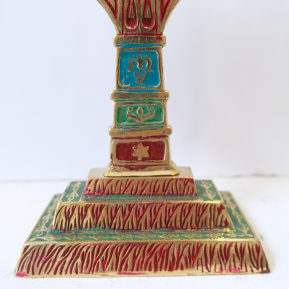 חנוכיה צבעונית | ציפוי אמאייל | גודל בינוני
