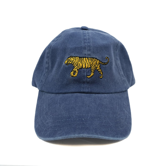 Washed- Blue Cap | Embroidered Tiger