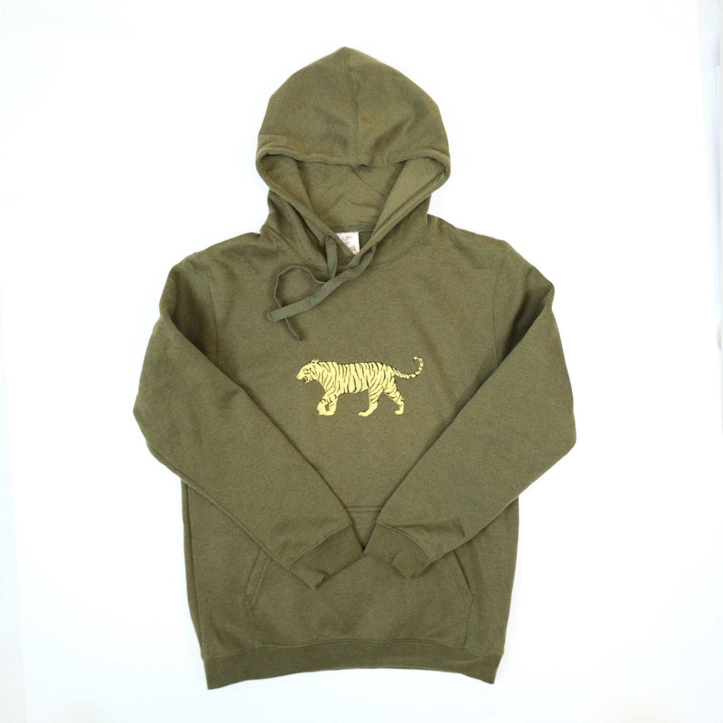 Huge Tiger Hoodie - Olive Green