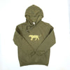 Huge Tiger Hoodie - Olive Green