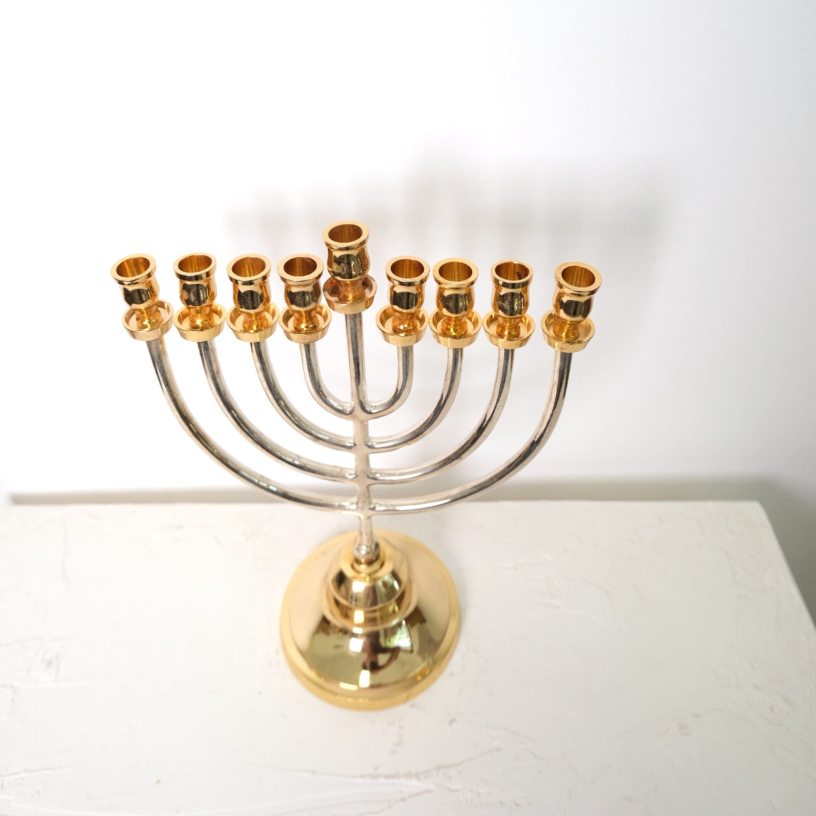 חנוכיה צינורות | ציפוי כסף וזהב