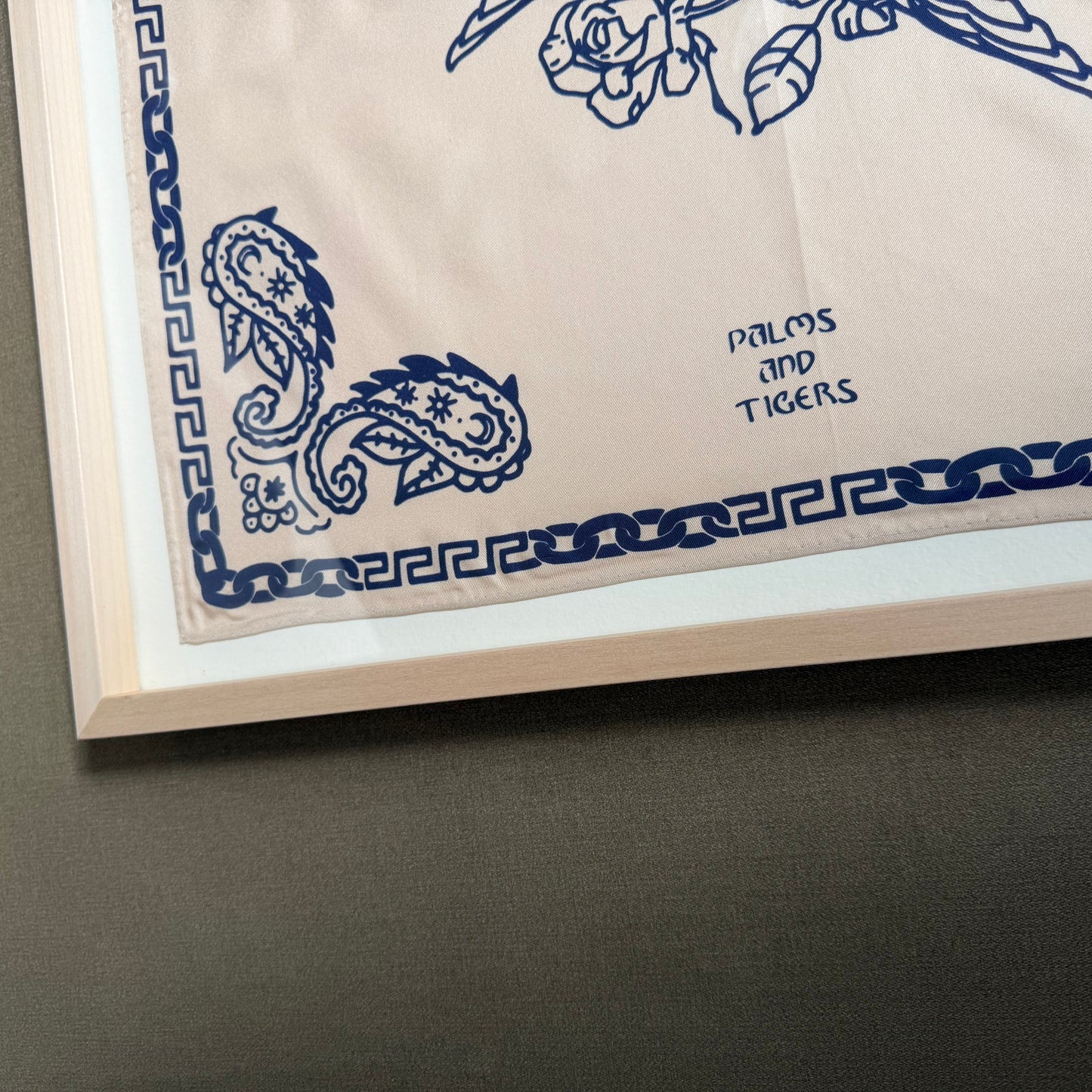 Framed Love Birds Silk
