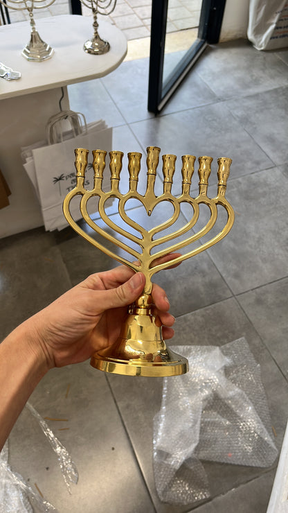 חנוכיה לב | נחושת | גודל גדול