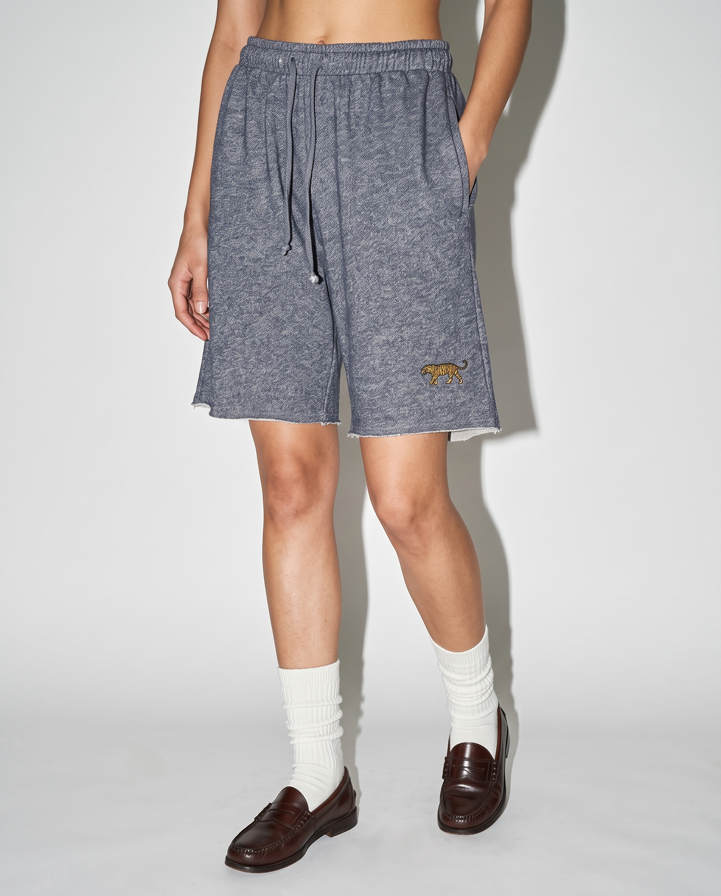 Logo Shorts- Blue Melange