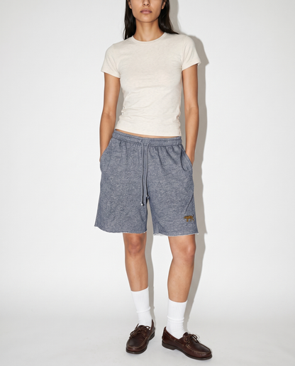 Logo Shorts- Blue Melange