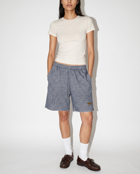 Logo Shorts- Blue Melange