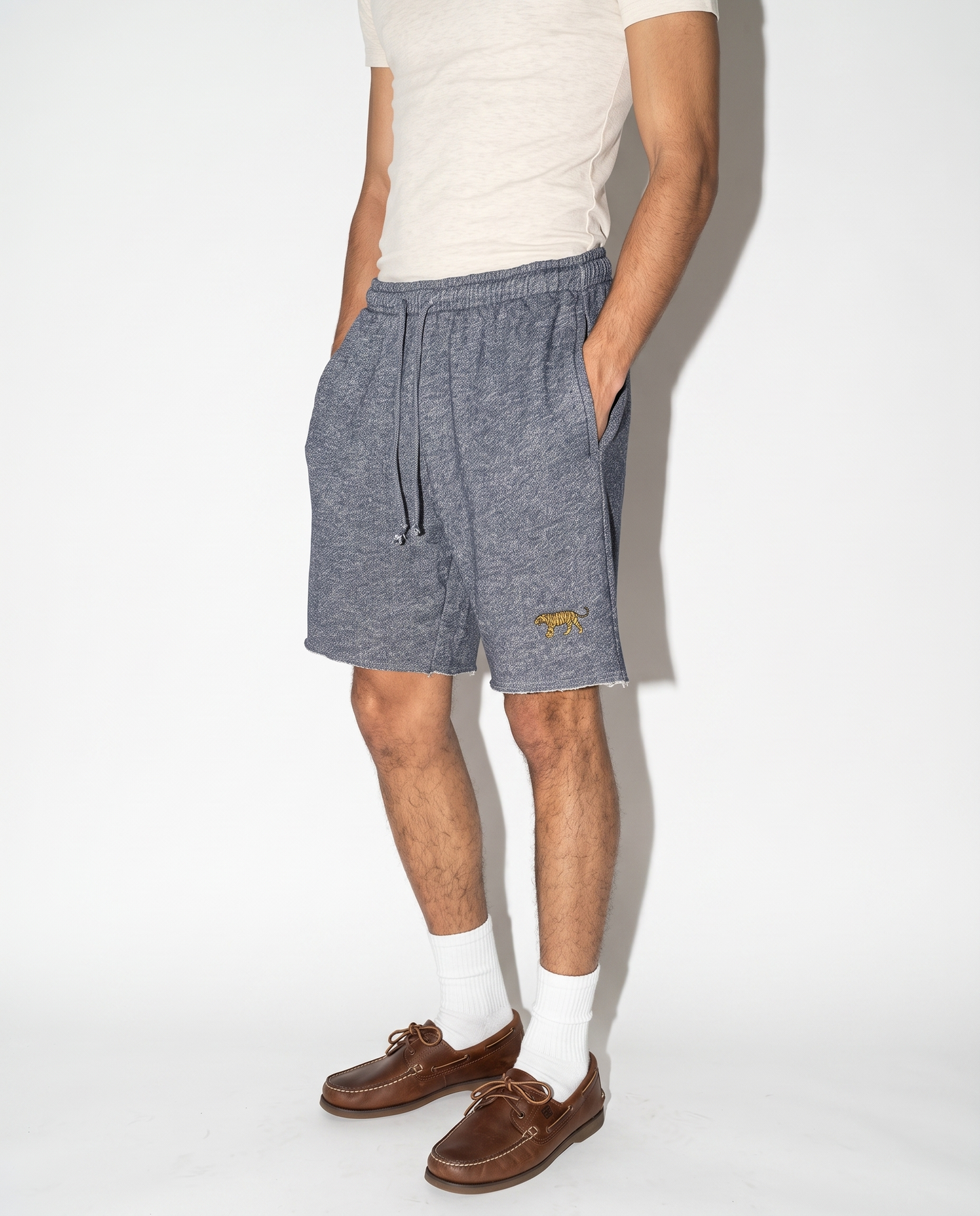Logo Shorts- Blue Melange