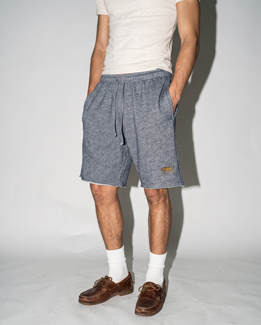 Logo Shorts- Blue Melange
