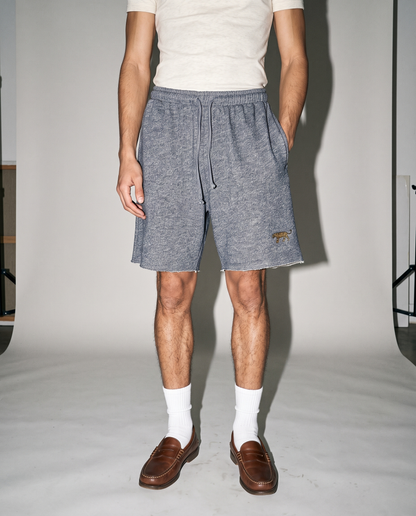 Logo Shorts- Blue Melange